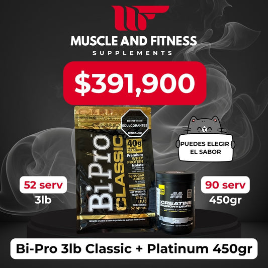 Combo Bi Pro 3lb + Creatina Platinum 450g | Definición y Fuerza Muscular