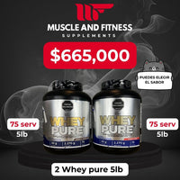 Combo 2 Whey Pure 5 lb – Proteína Whey para Masa Muscular