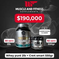 Combo Whey Pure 2 lb + Crea Smart | Proteína + Creatina