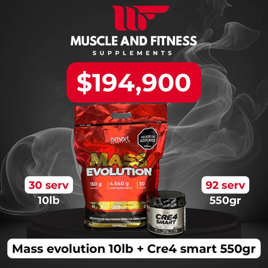Combo Mass Evolution 10LB + Crea Smart | Aumenta masa y fuerza