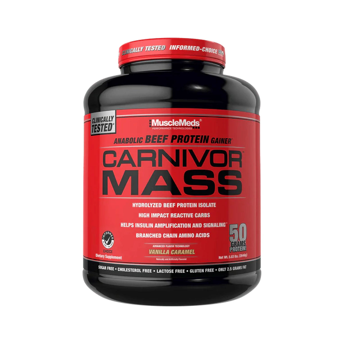 Ganador de masa chocolate MuscleMeds Carnivor Mass 6 lb