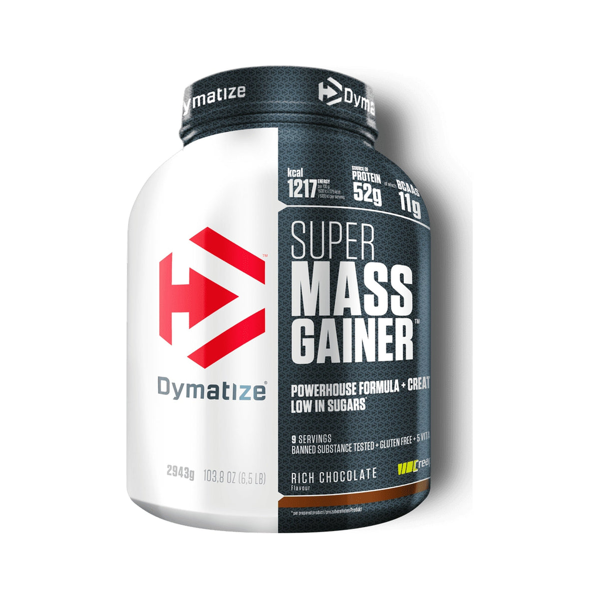 Ganador de masa en polvo Dymatize Super Mass Gainer 6 lb · 8 servicios
