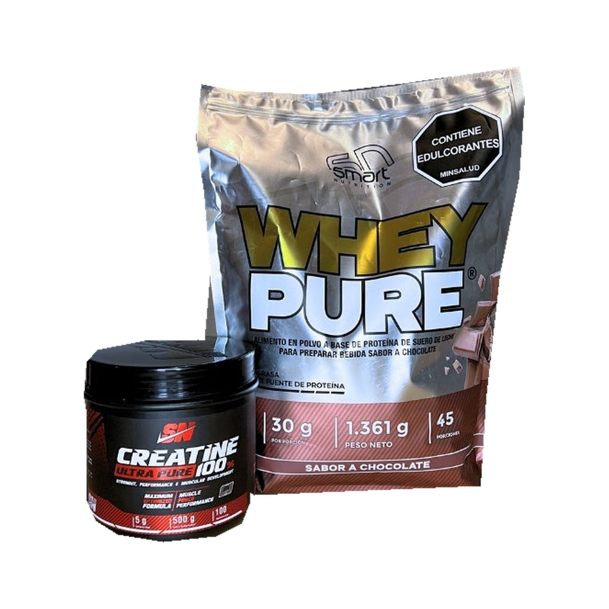 Combo Smart Nutrition Whey Pure 3 lb + creatina SN Iron Nutrition Ultra Pure 500 g