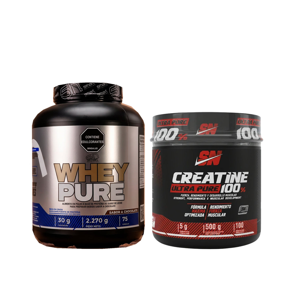 Combo Smart Nutrition Whey Pure 5 lb + creatina SN Iron Nutrition Ultra Pure 500 g