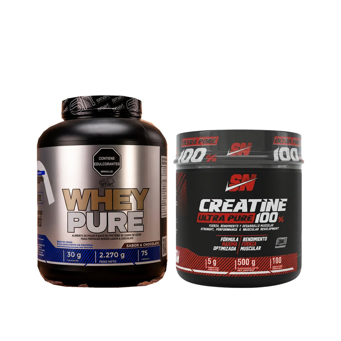 Combo Smart Nutrition Whey Pure 5 lb + creatina SN Iron Nutrition Ultra Pure 500 g