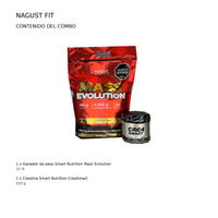 Combo Ganador de peso Smart Nutrition Mass Evolution 10 lb + creatina Smart Nutrition CreaSmart 550 g