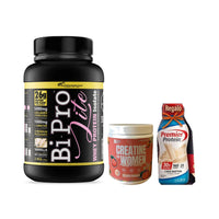 Combo BiPro Lite 2,4 lb + creatina Nutrex Women 30 servicios + Bebida Premier Protein de regalo
