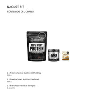 Combo Radical Nutrition 100% Whey 900 g + creatina Smart Nutrition CreaSmart 550 g + Nutra Pops individual de regalo