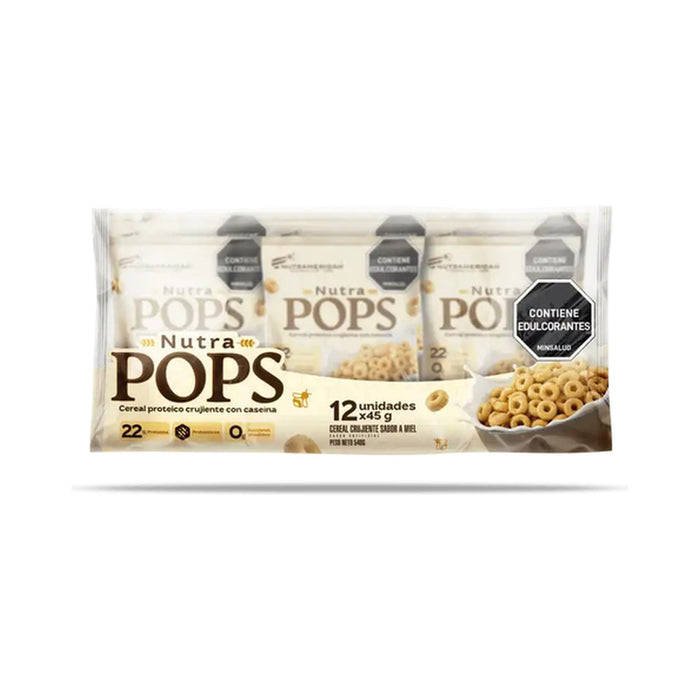 Cereal proteico Megaplex Nutra Pops pack de 12 unidades