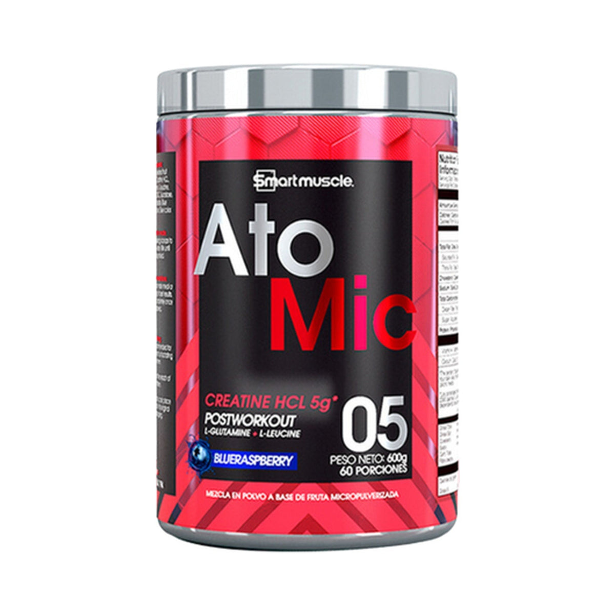 Creatina HCL mora azul Smart Muscle Atomic 60 servicios