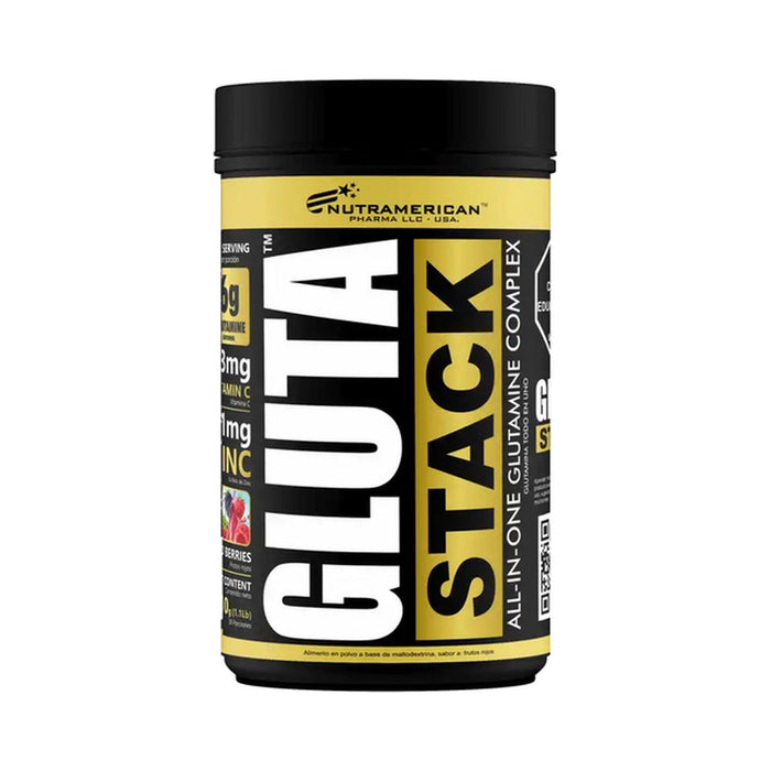 Glutamina Red Berries Megaplex Gluta Stack 510 g 30 servicios