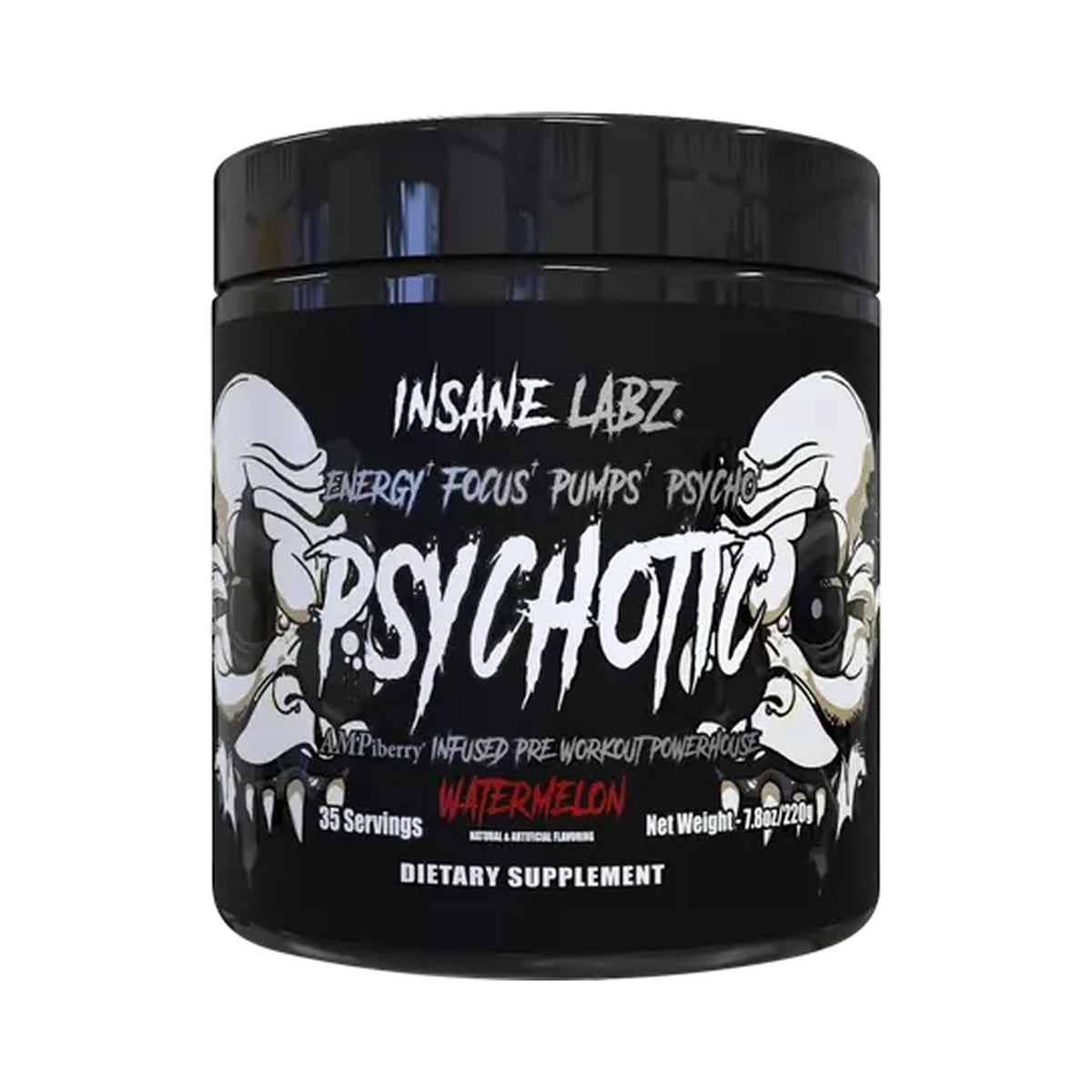 Pre-entreno Fruit Punch Insane Labz Psychotic Negro 30 servicios
