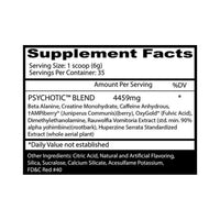 Pre-entreno en polvo Insane Labz Psychotic 35 servicios