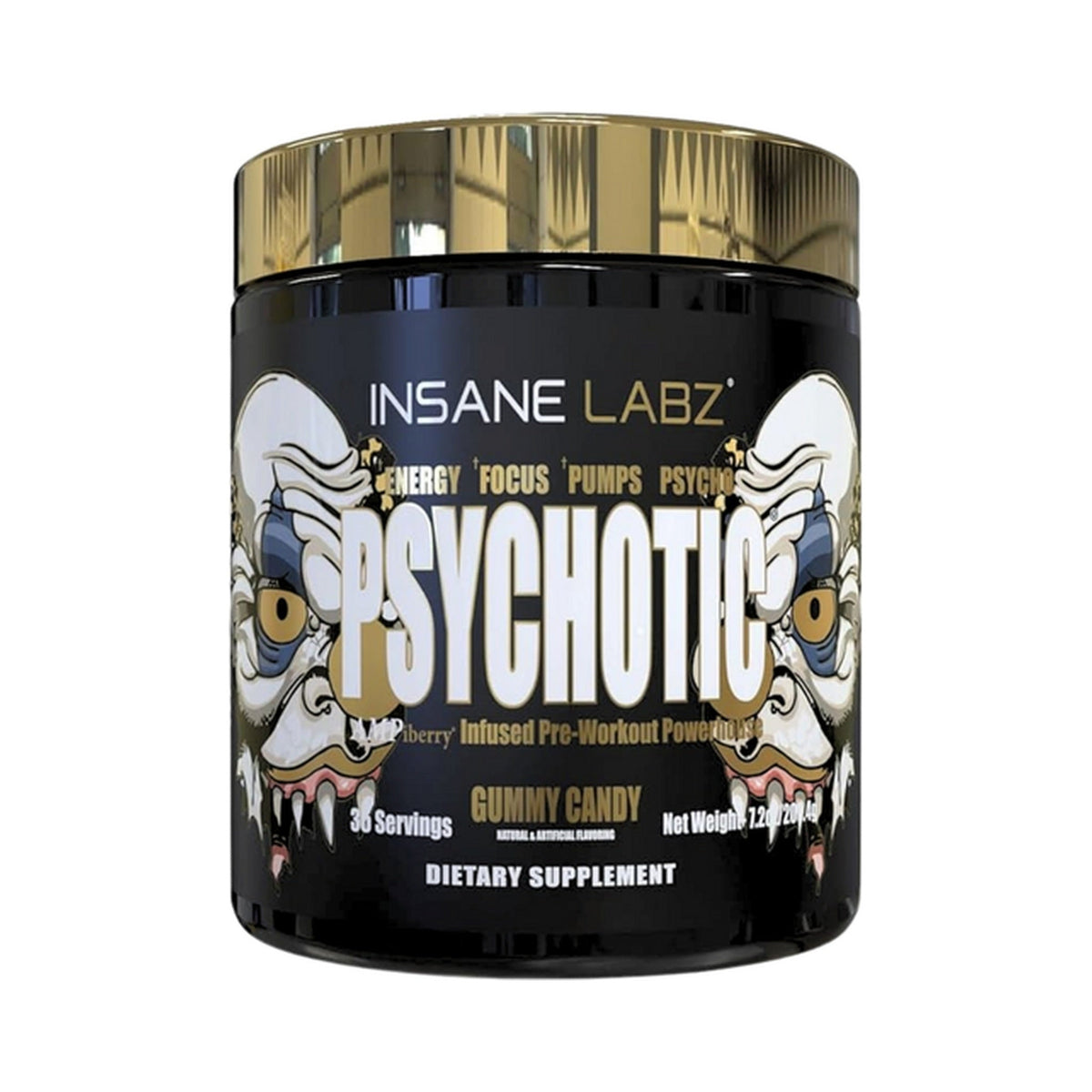Pre-entreno sandía Insane Labz Psychotic Gold 30 servicios