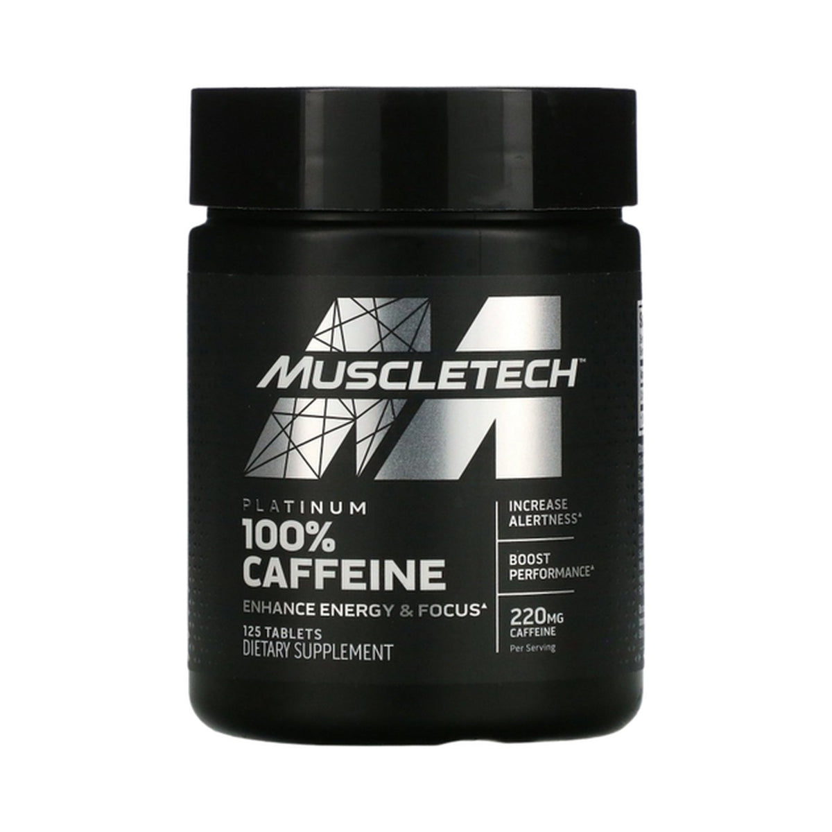 Cafeína en tabletas MuscleTech 220 mg 125 tabletas