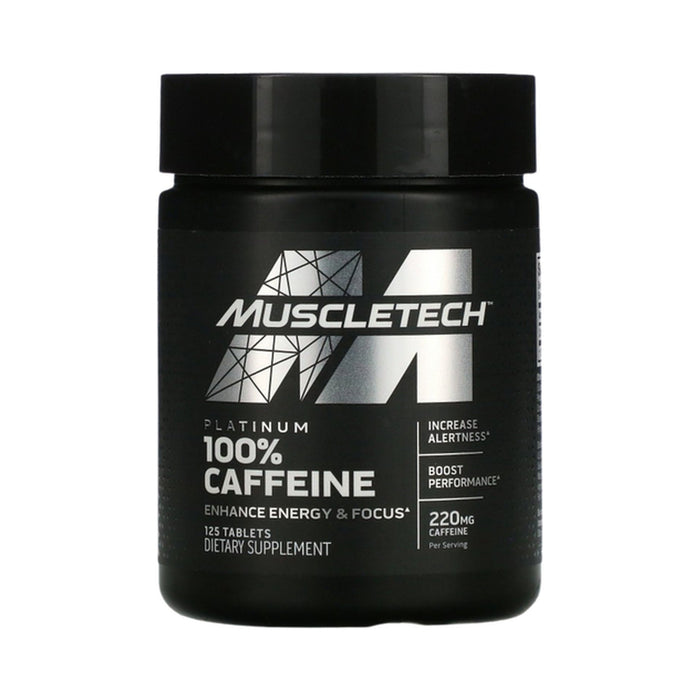 Cafeína en tabletas MuscleTech 220 mg 125 tabletas