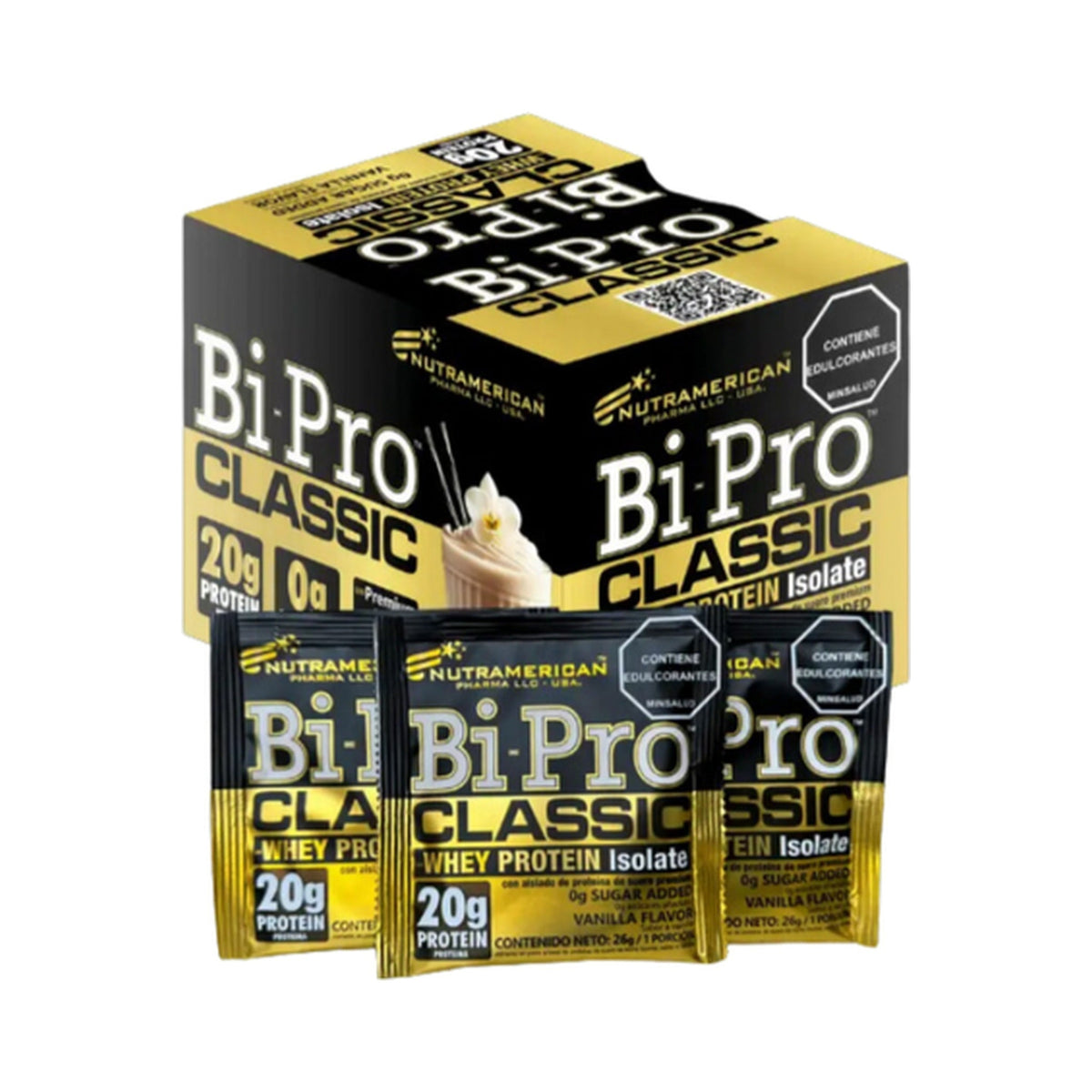 Proteína de suero vainilla BiPro Classic Display 18 sobres